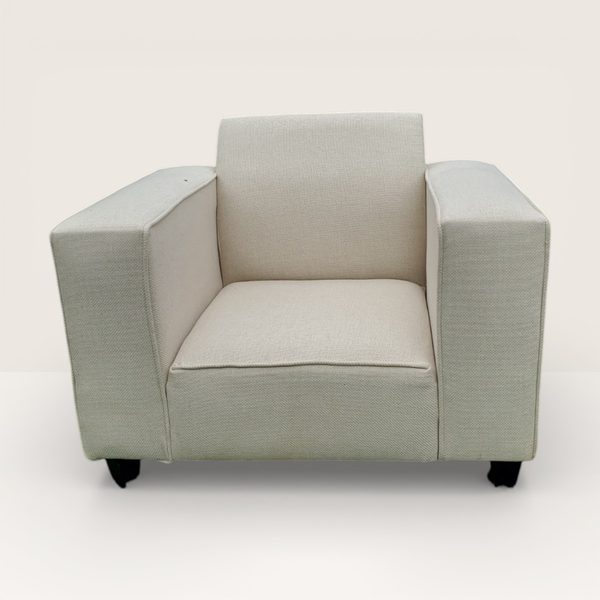 Ivory Tufted Armchair