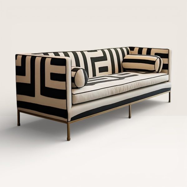 Black and White Geometric Sofa