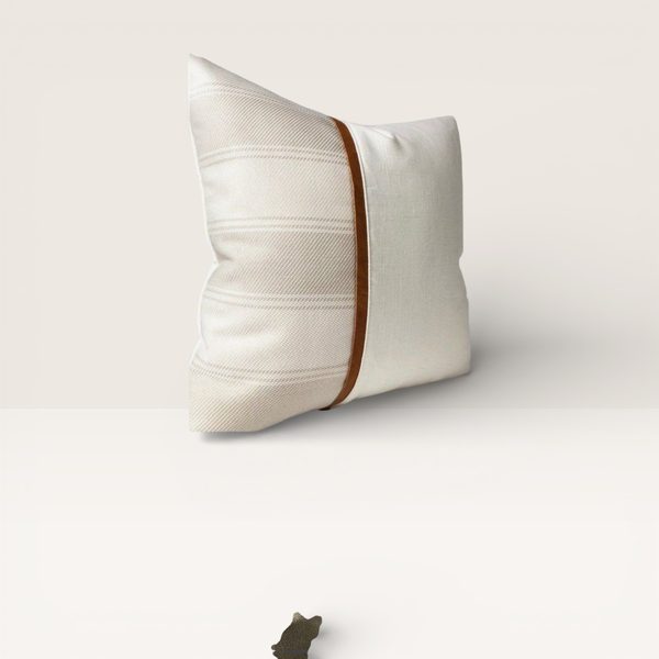 White Leather Cushion