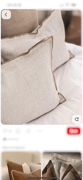 Beige Fabric Cushion