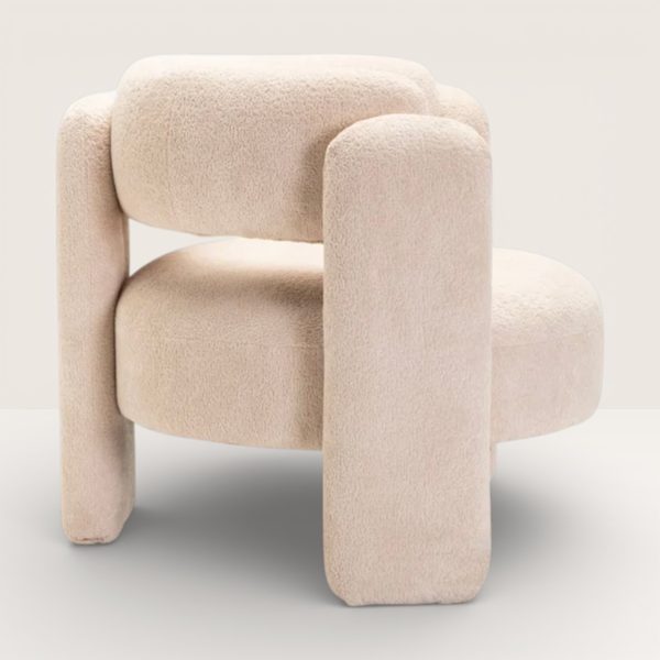 Modern Beige Lounge Armchair