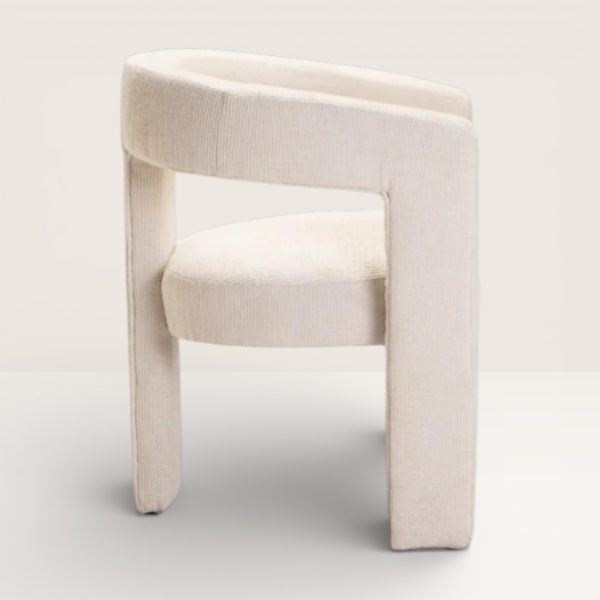 Contemporary Beige Lounge Chair (side view)