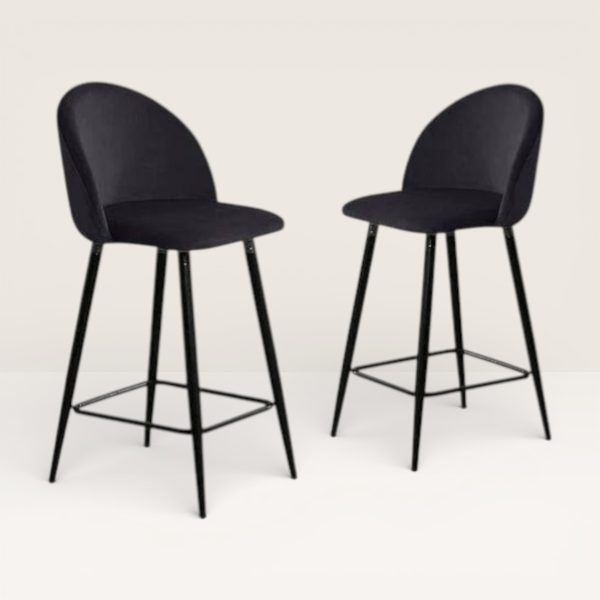 Black Velvet Bar Stool